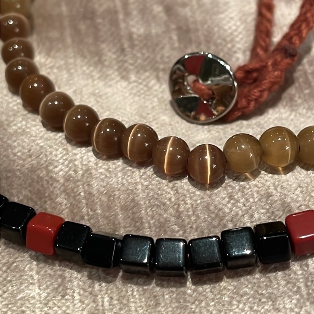 Boho Beaded Necklace 26” Long - Picture 2 of 5